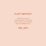 Verjaardagskaart met witte hond floofy birthday 3