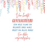 Verjaardagskaart met witte meneer in luie fauteuil 3