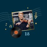 Verjaardagskaart muziek instrumenten happy birthday  2