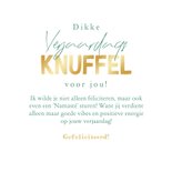 Verjaardagskaart Namasté woordgrap bloemen hartjes jarige 3