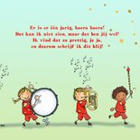 Verjaardagskaart orkest rood av 3