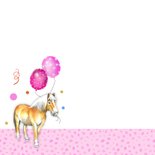 Verjaardagskaart paardje ballonnen 2