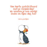 Verjaardagskaart papegaaiduiker happy puffin birthday! 3