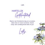 Verjaardagskaart passiebloem hummingbird 3