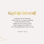 Verjaardagskaart persoonlijk goud confetti gefeliciteerd 3