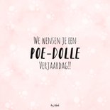 Verjaardagskaart poedel - Nog altijd een volle bos haar! 2