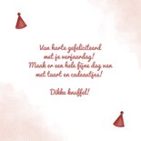 Verjaardagskaart roze met luiaard en aanpasbare foto 3