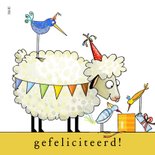 Verjaardagskaart schaap is jarig 2
