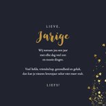 Verjaardagskaart spetters hartjesconfetti goudlook foto 3