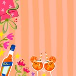 Verjaardagskaart spritz cadeau en bloemen 2