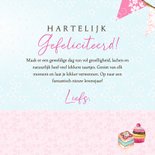 Verjaardagskaart stolp taartjes 3