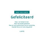 Verjaardagskaart te laat eenvoudig klokje 3