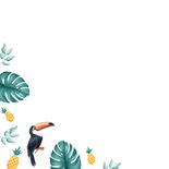 Verjaardagskaart toekan zomer ananas jungle 2