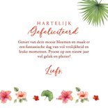 Verjaardagskaart tropische bloemen 3