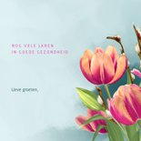 Verjaardagskaart tulpen roze-zalmkleurig 3