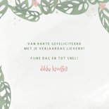 Verjaardagskaart unbeleafable met planten en confetti 3