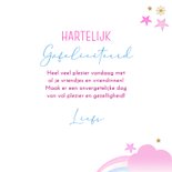 Verjaardagskaart unicorn wolkjes 3