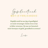 Verjaardagskaart vaas met bloemen rood-paars 3