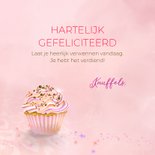 Verjaardagskaart versierde cupcakes 3