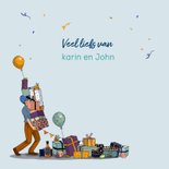 Verjaardagskaart Vespa Ape grijsgroen 3
