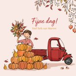 Verjaardagskaart Vespa Ape herfst 3