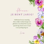 Verjaardagskaart viooltjes in het voorjaar 3