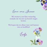 Verjaardagskaart viooltjes in vaasjes 3