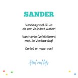 Verjaardagskaart viskom vol met birthday vissen! 3