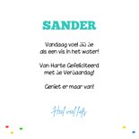 Verjaardagskaart viskom vol met birthday vissen! 3