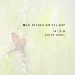 Verjaardagskaart vlinders in de zomer 3