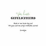 Verjaardagskaart voetbal juichen confetti groen 3