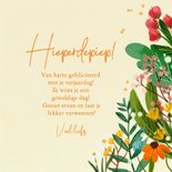 Verjaardagskaart vol met kleurrijke bloemen 3