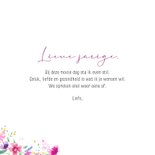 Verjaardagskaart vrolijk gekleurde bloemen met tekst 3