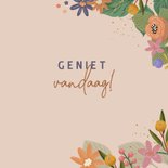 Verjaardagskaart vrolijke bloemen en takjes 3
