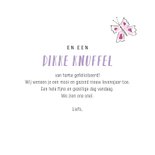 Verjaardagskaart vrolijke gekleurde vlinders met hartjes 3
