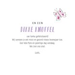Verjaardagskaart vrolijke gekleurde vlinders met hartjes 3