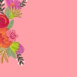 Verjaardagskaart vrouw kat bloemen zonnebril illustratie 2