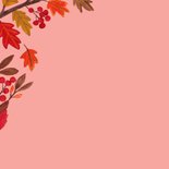 Verjaardagskaart vrouw met kat en herfstbladeren 2