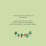 Verjaardagskaart vrouw tuinieren natuur illustratie 3