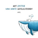 Verjaardagskaart walvis 'Haal de bubbels maar uit de kast!' 3