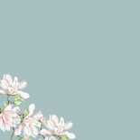 Verjaardagskaart witte en roze bloesemtakken  2