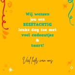 Verjaardagskaart zebra: 'Vandaag heb jij een streepje voor!' 3