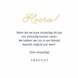 verjaardagskaart zelf de slingers ophangen goud 3