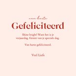 Verjaardagskaartje met gele zon met gezichtje 3