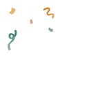 Verjaardagskaartje met kleurrijke confetti 2