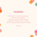 Verjaardagskaartje roze 65 cijfers 3d confetti vrolijk 3