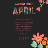 Verjaardagskaartje typo awesome people are born in april  3