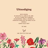 Verjaardagsuitnodiging bloemen 80 jaar kleurrijk feest 3