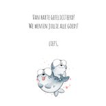 Verlovingsfelicitatie zeehondjes seal it with a kiss 3