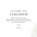 Verlovingskaart stijlvol klassiek lijnillustratie botanisch  3